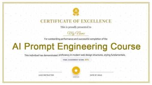 ai prompt engineering course with certificate