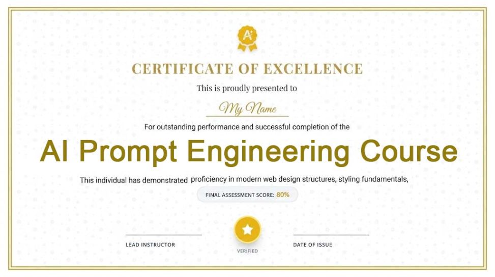 ai prompt engineering course with certificate