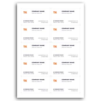 Business card template free download PDF