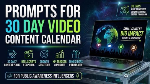 ChatGPT Prompts for 30 Day Video Content Calendar