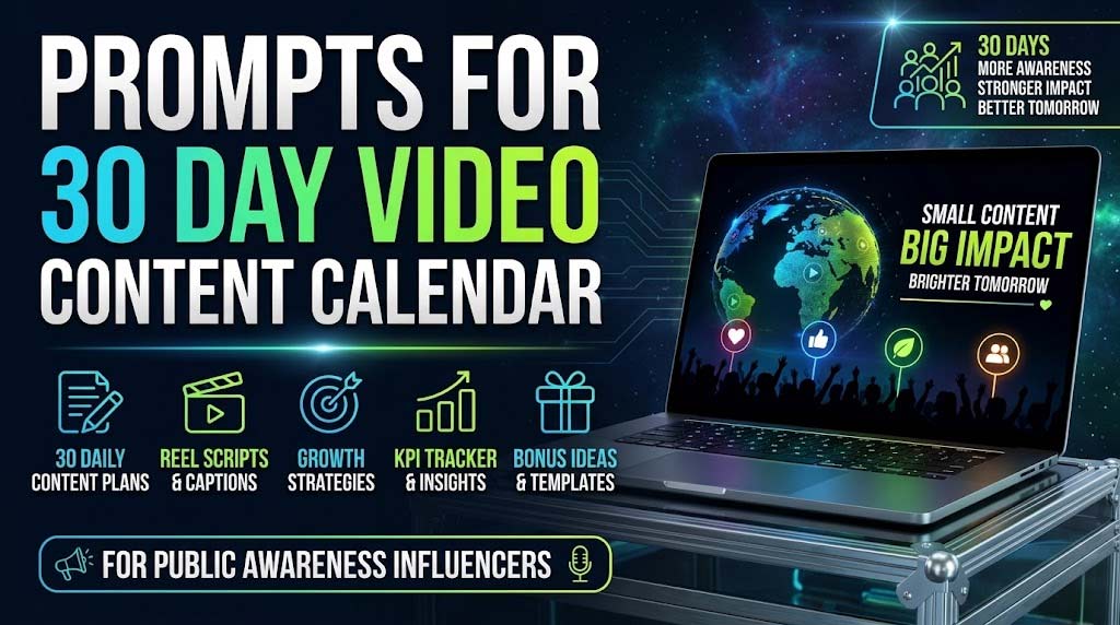 ChatGPT Prompts for 30 Day Video Content Calendar