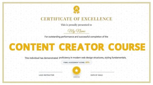 Content Creator Course Online Free With Certificate