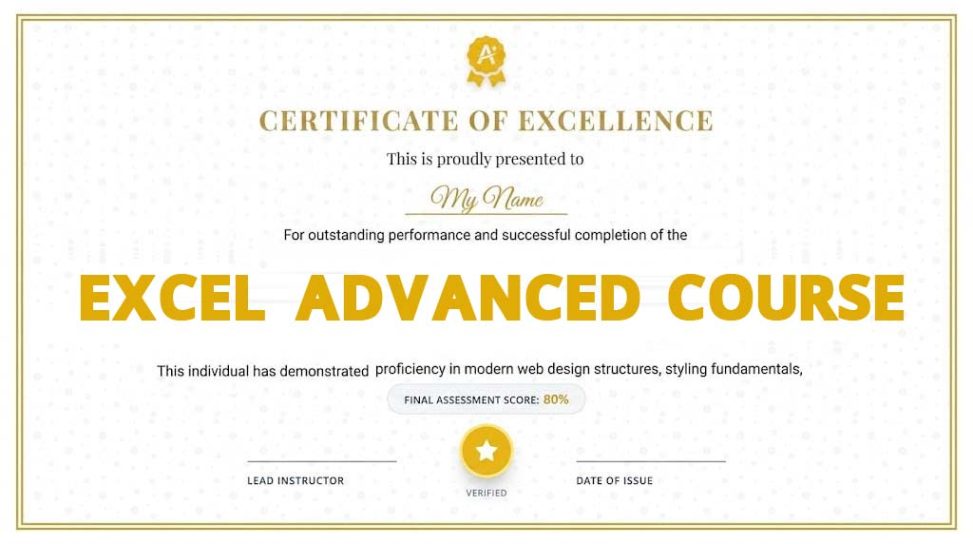 Excel Advanced Course Free With Certificate