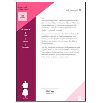 Fashion Letter Head Design Editable Free Download