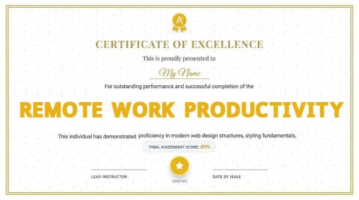 Remote Work Productivity Course Online