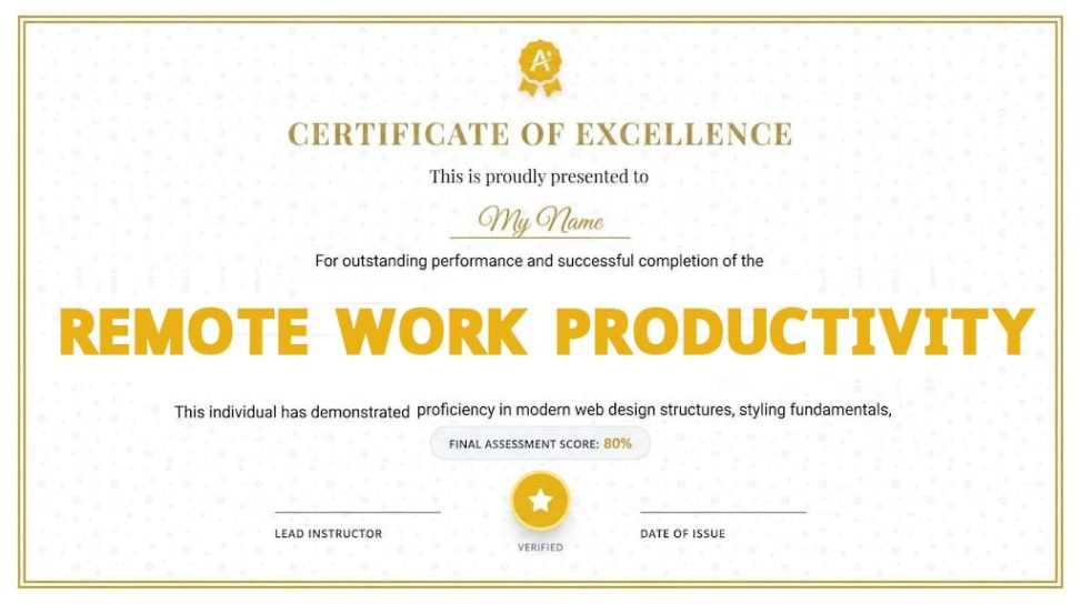 Remote Work Productivity Course Online