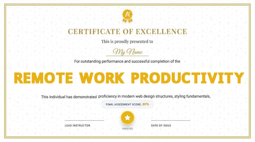 Remote Work Productivity Course Online