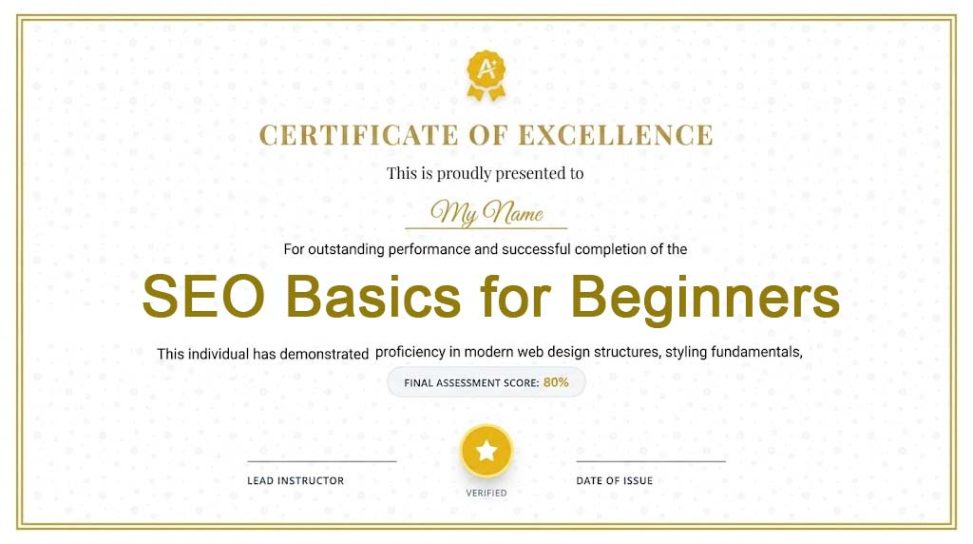 SEO Basics for Beginners Course Online Free