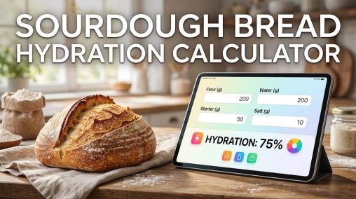 Sourdough bread hydration calculator