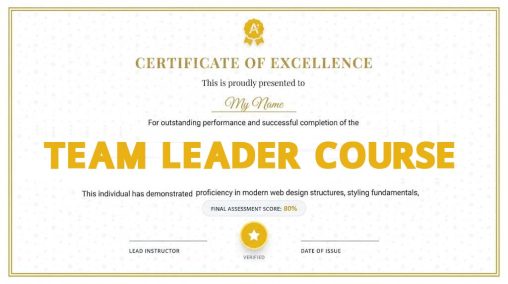 Team Leader Course Online Free With Certificate