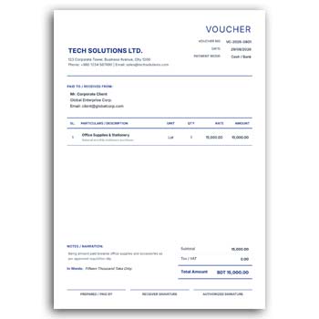 Voucher Format Design Editable PDF Download